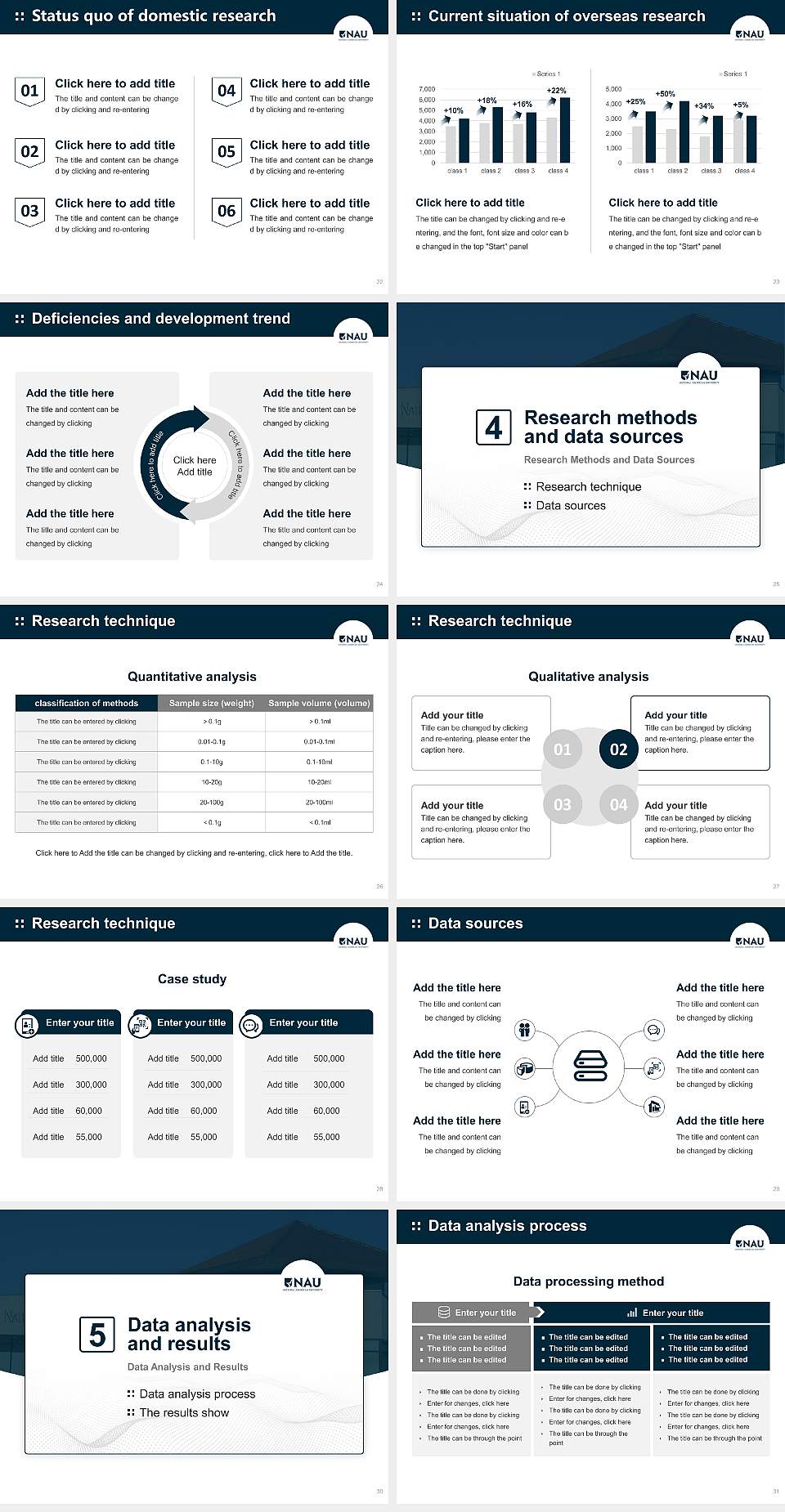 National American University-Colorado Springs South Graduation Thesis Defense PPT Template4:3 ratio PPT effect preview image4