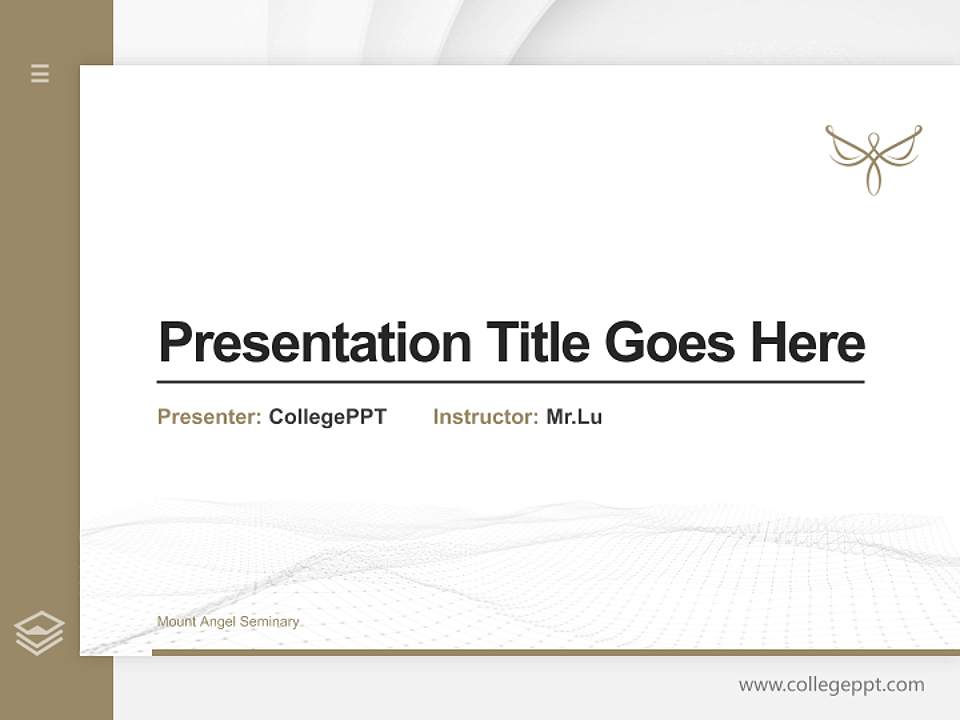 Mount Angel Seminary Thesis Proposal/Graduation Defense PPT Template4:3 ratio PPT effect preview image5