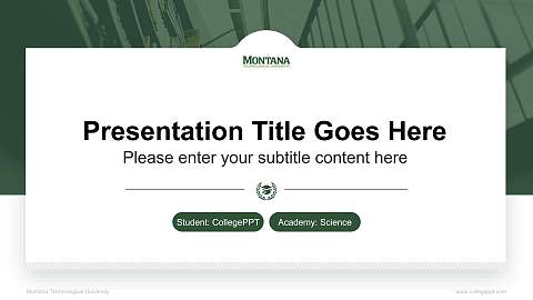 Montana Technological University National Scholarship Defense PPT Template