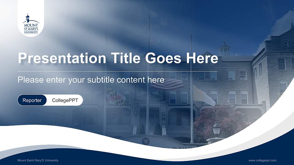 Mount Saint Mary’S University Lecture Sharing and Networking Event PPT Template16:9 ratio PPT effect preview image