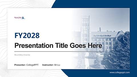 Mount Mary University Academic Presentation/Research Findings Report PPT Template