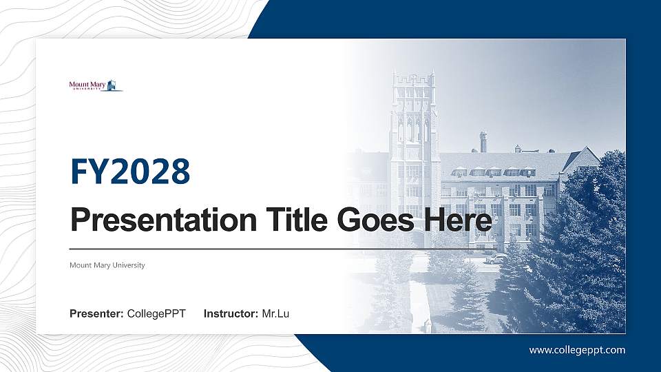 Mount Mary University Academic Presentation/Research Findings Report PPT Template16:9 ratio PPT effect preview image