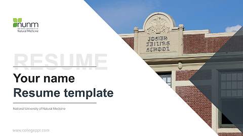 National University of Natural Medicine Resume PPT Template