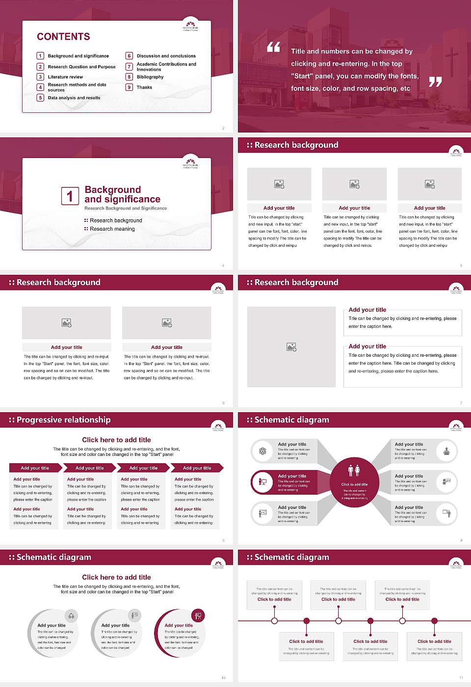Mount Carmel College of Nursing Graduation Thesis Defense PPT Template16:9 ratio PPT effect preview image2