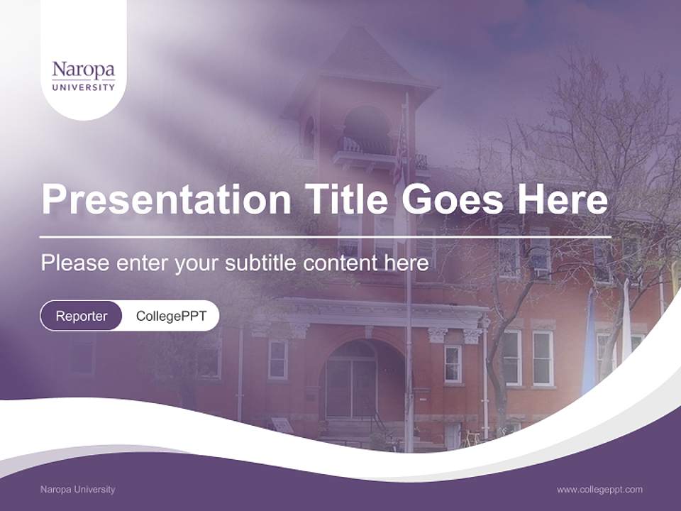 Naropa University Lecture Sharing and Networking Event PPT Template4:3 ratio PPT effect preview image4