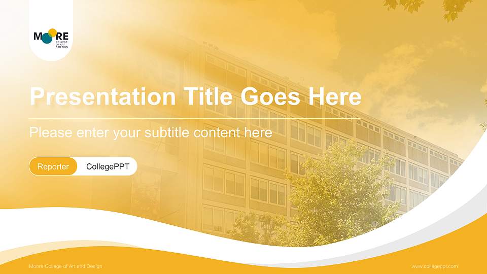 Moore College of Art and Design Lecture Sharing and Networking Event PPT Template16:9 ratio PPT effect preview image