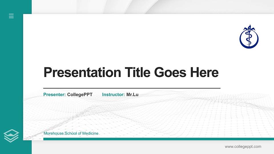 Morehouse School of Medicine Thesis Proposal/Graduation Defense PPT Template16:9 ratio PPT effect preview image