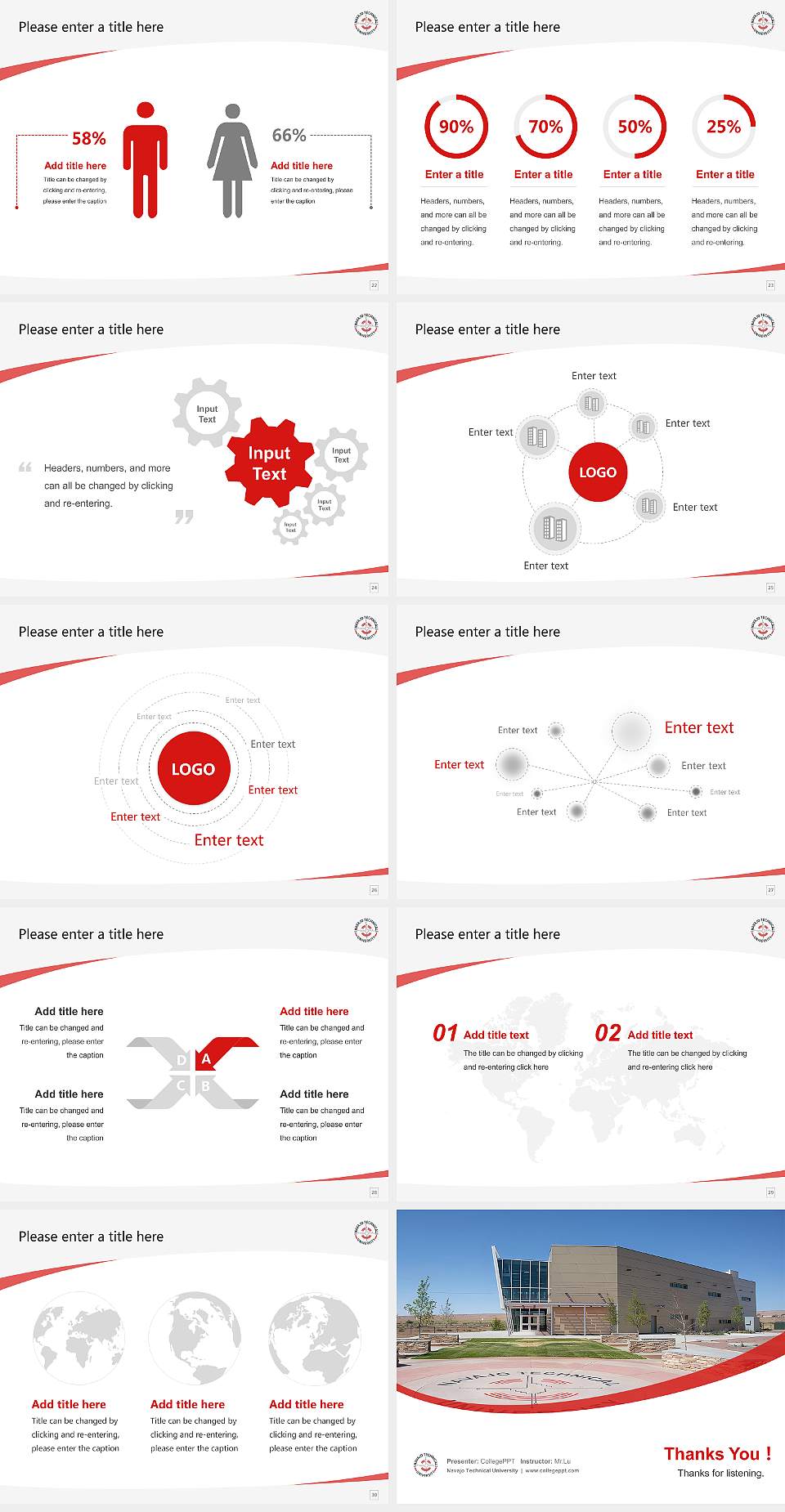 Navajo Technical University Course/Courseware Creation PPT Template4:3 ratio PPT effect preview image4