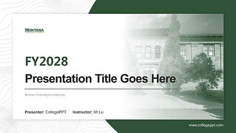 Montana Technological University Academic Presentation/Research Findings Report PPT Template