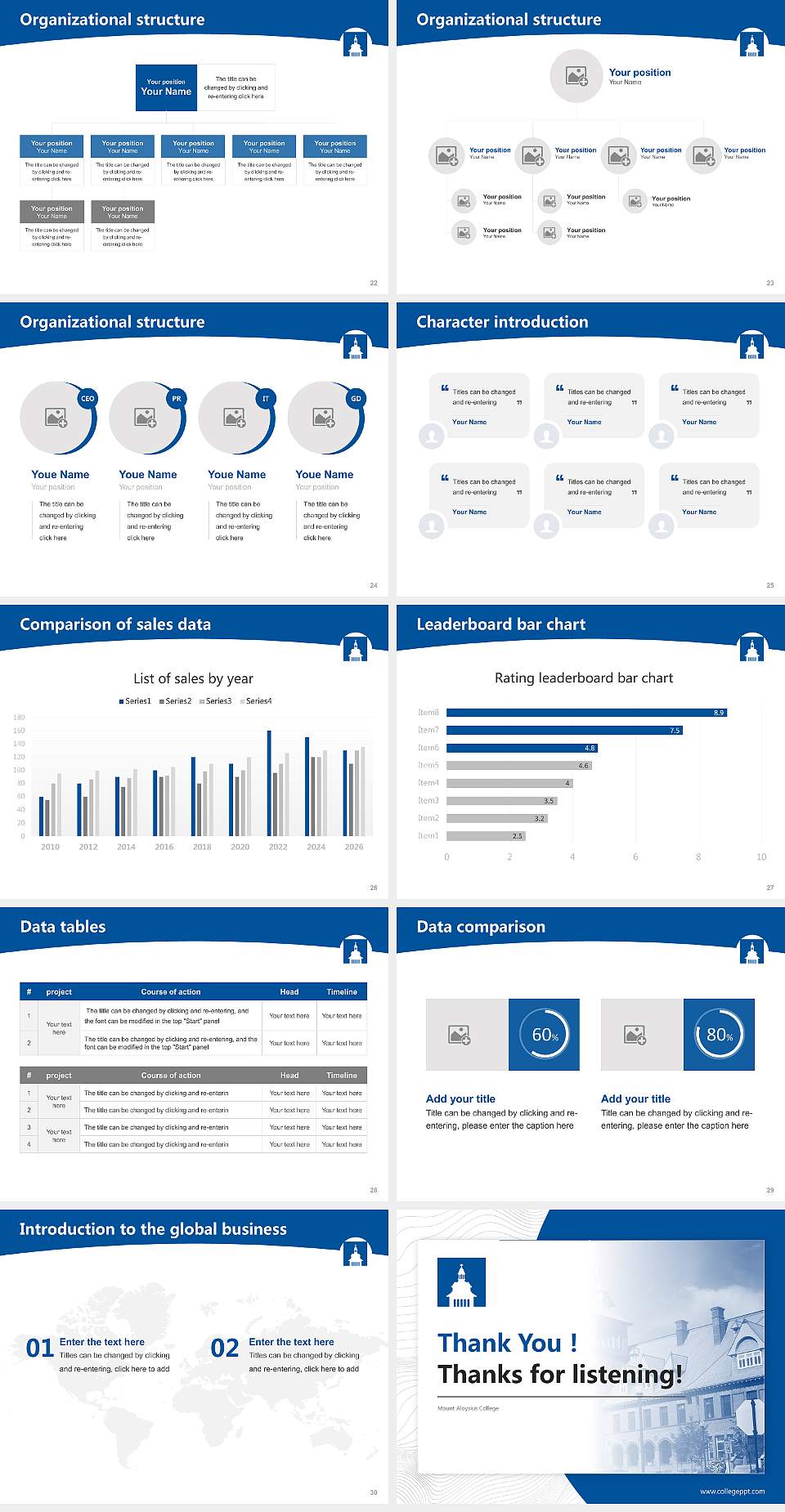 Mount Aloysius College Academic Presentation/Research Findings Report PPT Template4:3 ratio PPT effect preview image4