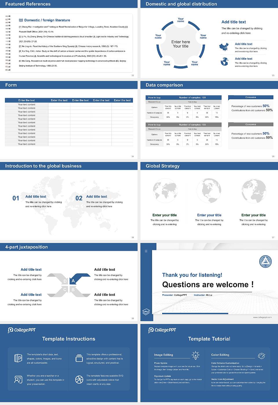 National Louis University Thesis Proposal/Graduation Defense PPT Template16:9 ratio PPT effect preview image4