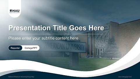 National American University-Kings Bay Lecture Sharing and Networking Event PPT Template