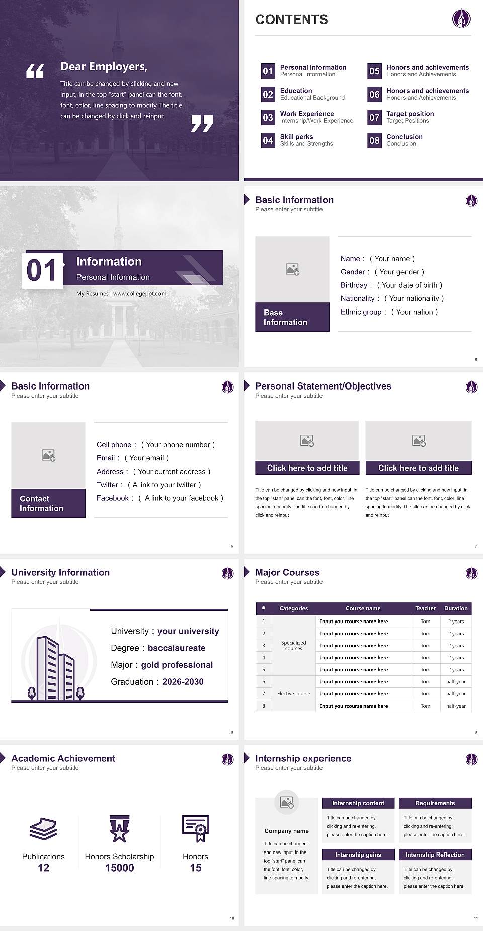 New Orleans Baptist Theological Seminary Resume PPT Template4:3 ratio PPT effect preview image2