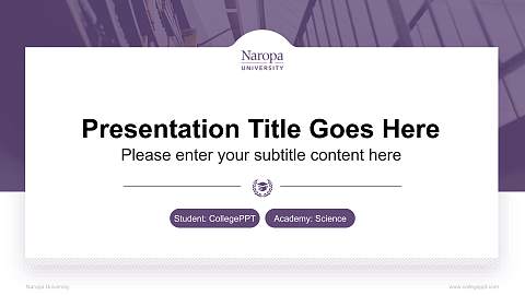 Naropa University National Scholarship Defense PPT Template