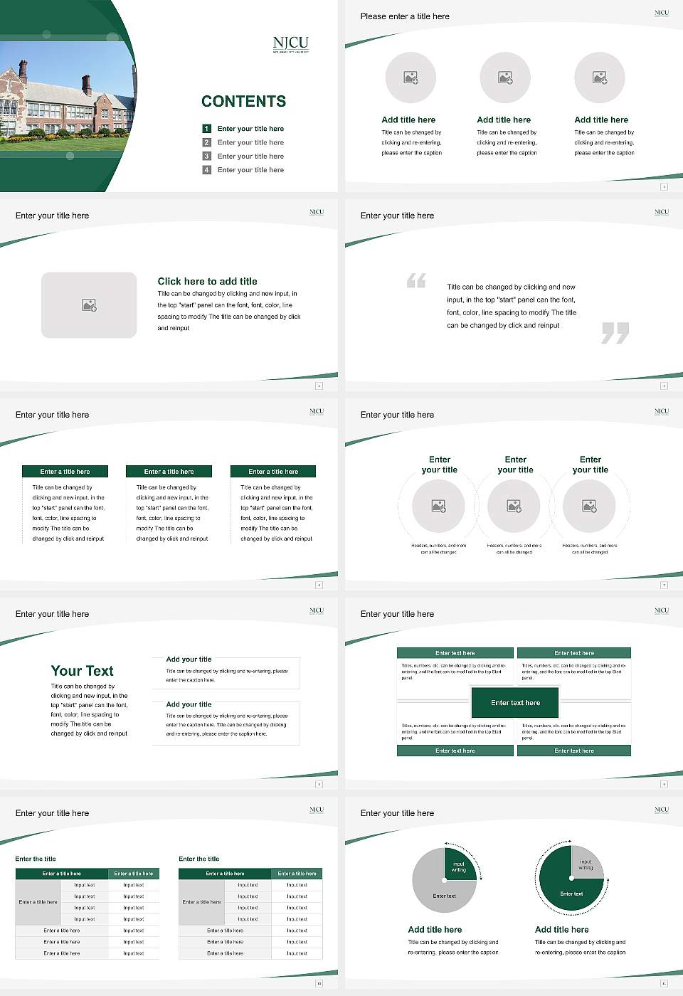 New Jersey City University Course/Courseware Creation PPT Template16:9 ratio PPT effect preview image2