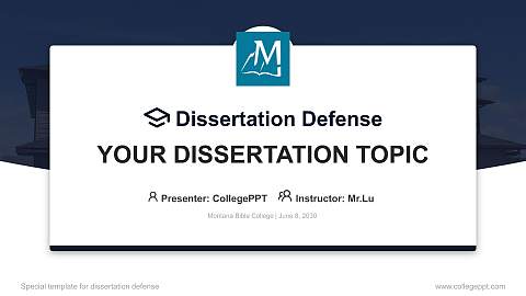 Montana Bible College Graduation Thesis Defense PPT Template