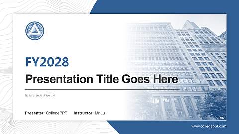 National Louis University Academic Presentation/Research Findings Report PPT Template