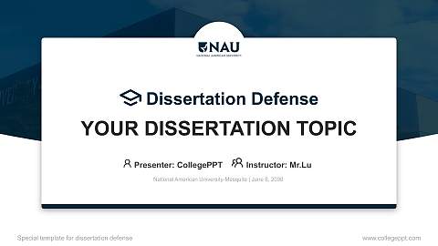 National American University-Mesquite Graduation Thesis Defense PPT Template