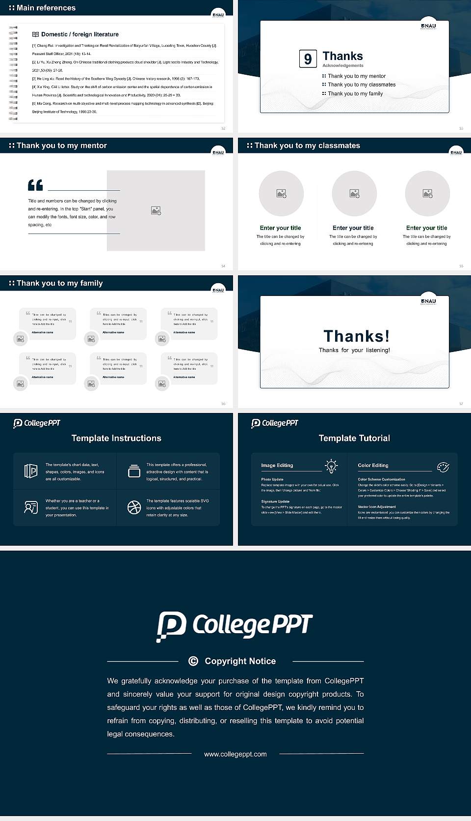 National American University-Mesquite Graduation Thesis Defense PPT Template16:9 ratio PPT effect preview image7