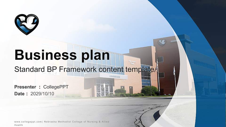 Nebraska Methodist College of Nursing & Allied Health Competition/Entrepreneurship Contest PPT Template16:9 ratio PPT effect preview image