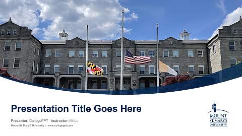 Mount St. Mary’S University Course/Courseware Creation PPT Template