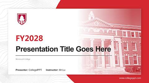 Monmouth College Academic Presentation/Research Findings Report PPT Template