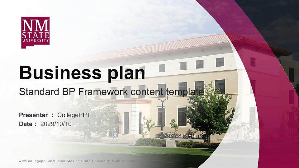 New Mexico State University-Main Campus Competition/Entrepreneurship Contest PPT Template16:9 ratio PPT effect preview image