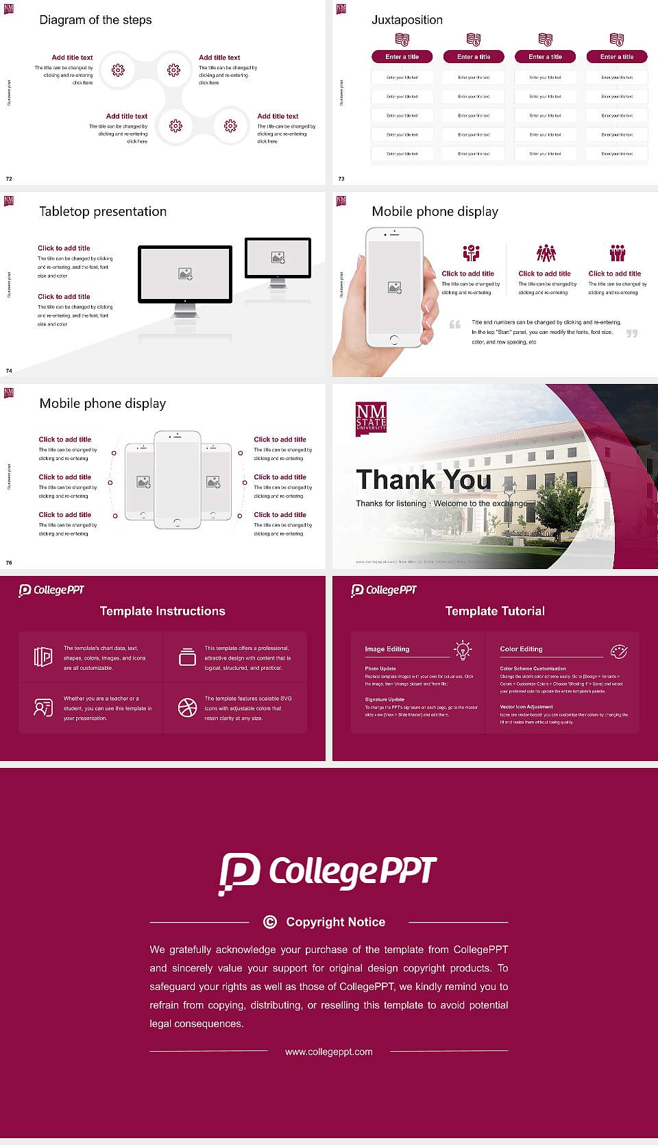 New Mexico State University-Main Campus Competition/Entrepreneurship Contest PPT Template16:9 ratio PPT effect preview image9