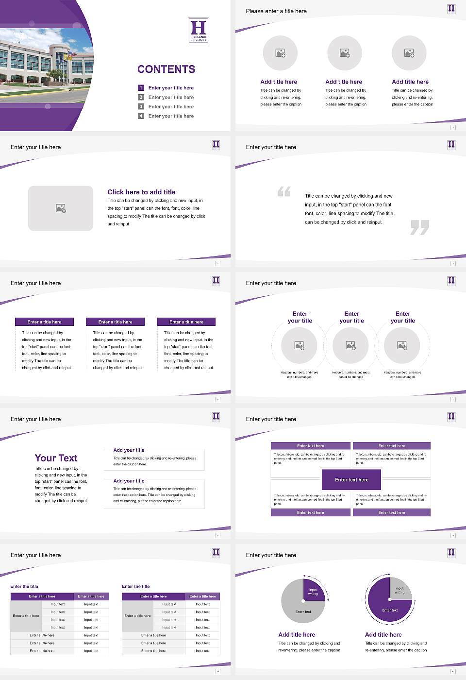 New Mexico Highlands University Course/Courseware Creation PPT Template16:9 ratio PPT effect preview image2