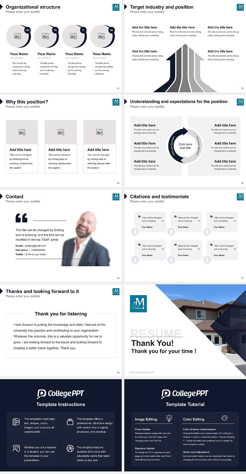 Montana Bible College Resume PPT Template4:3 ratio PPT effect preview image4