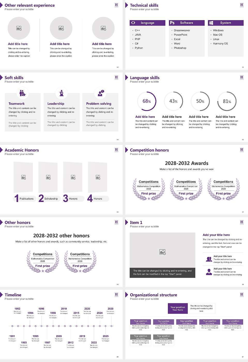 New Mexico Highlands University Resume PPT Template16:9 ratio PPT effect preview image3