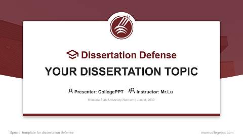 Montana State University-Northern Graduation Thesis Defense PPT Template