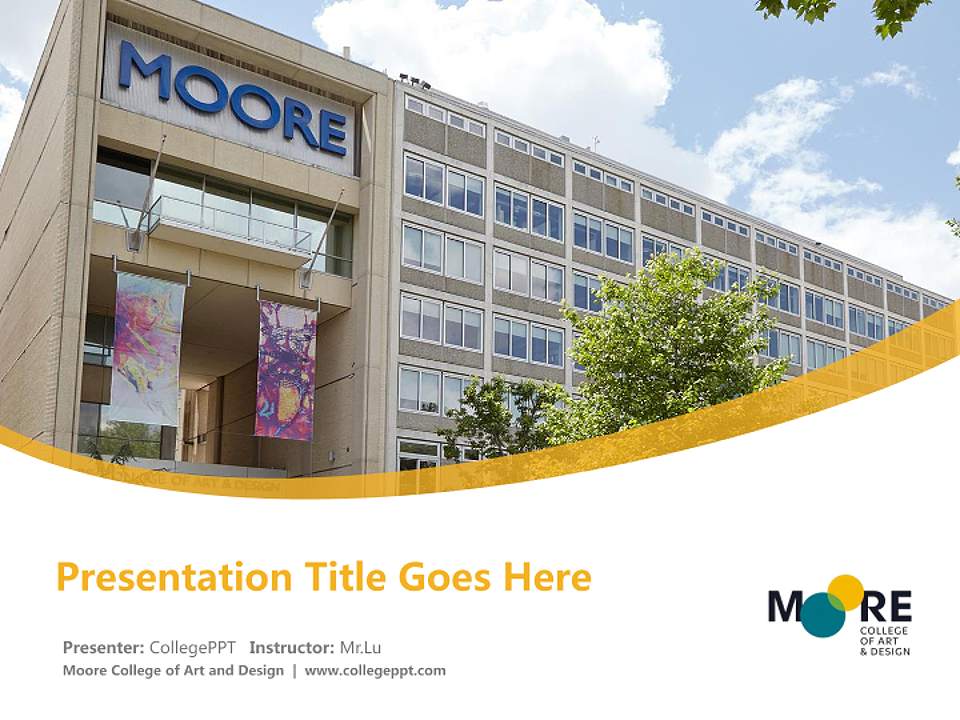 Moore College of Art and Design Course/Courseware Creation PPT Template4:3 ratio PPT effect preview image5