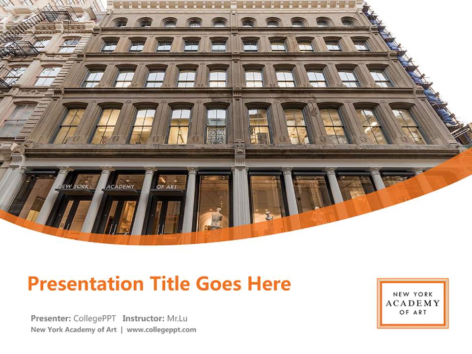 New York Academy of Art Course/Courseware Creation PPT Template4:3 ratio PPT effect preview image5