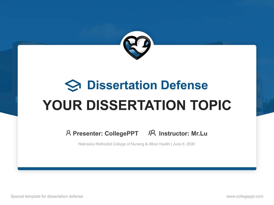 Nebraska Methodist College of Nursing & Allied Health Graduation Thesis Defense PPT Template4:3 ratio PPT effect preview image7