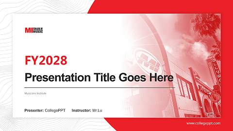 Musicians Institute Academic Presentation/Research Findings Report PPT Template