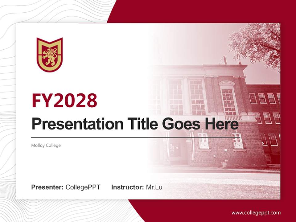 Molloy College Academic Presentation/Research Findings Report PPT Template4:3 ratio PPT effect preview image5