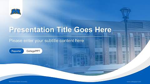 Morehead State University Lecture Sharing and Networking Event PPT Template