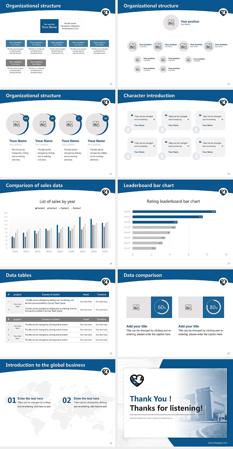 Nebraska Methodist College of Nursing & Allied Health Academic Presentation/Research Findings Report PPT Template4:3 ratio PPT effect preview image4