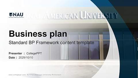 National American University-Richardson Competition/Entrepreneurship Contest PPT Template