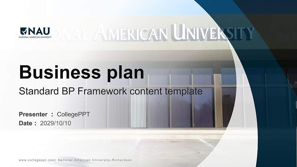 National American University-Richardson Competition/Entrepreneurship Contest PPT Template16:9 ratio PPT effect preview image