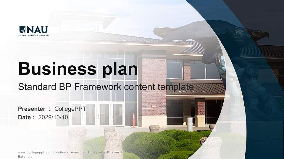 National American University-Ellsworth Afb Extension Competition/Entrepreneurship Contest PPT Template16:9 ratio PPT effect preview image