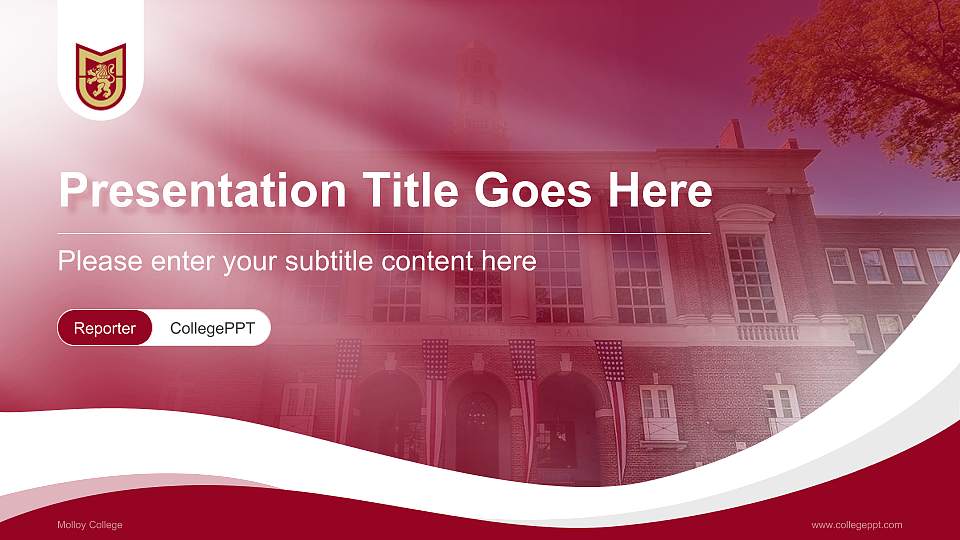 Molloy College Lecture Sharing and Networking Event PPT Template16:9 ratio PPT effect preview image