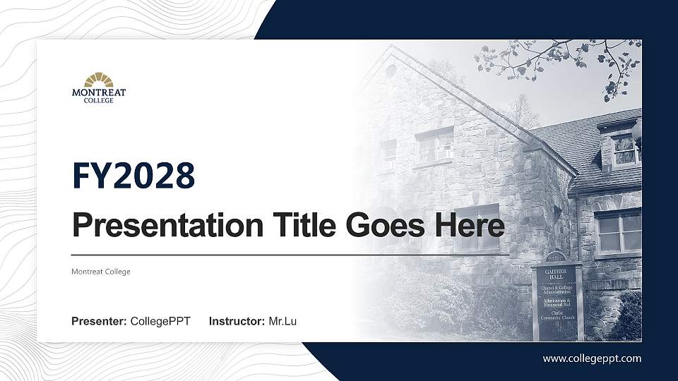Montreat College Academic Presentation/Research Findings Report PPT Template16:9 ratio PPT effect preview image