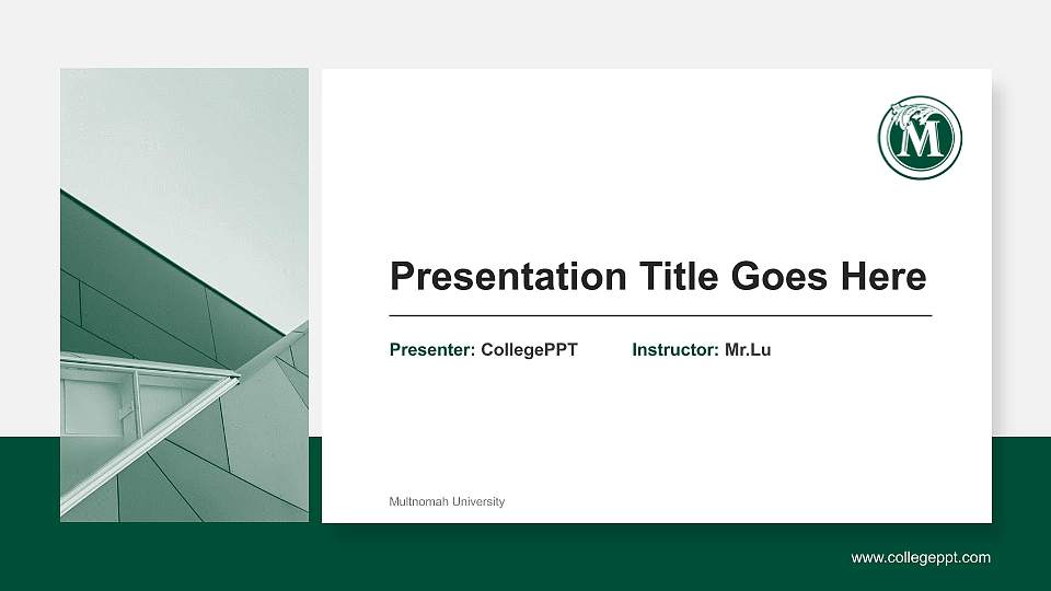 Multnomah University General Purpose PPT Template16:9 ratio PPT effect preview image