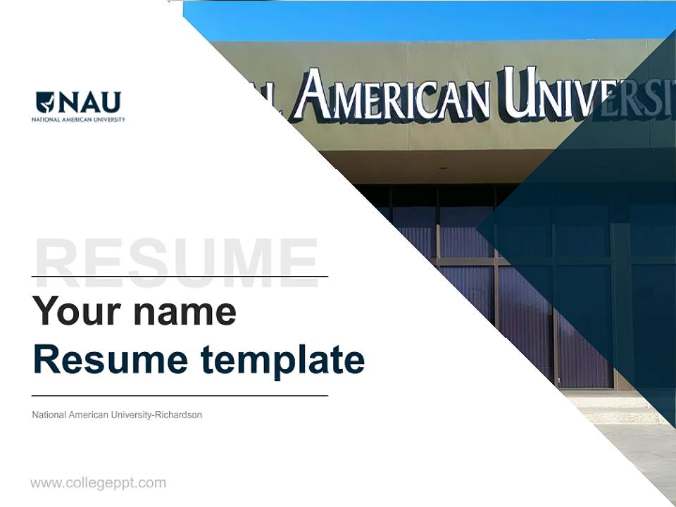 National American University-Richardson Resume PPT Template4:3 ratio PPT effect preview image5