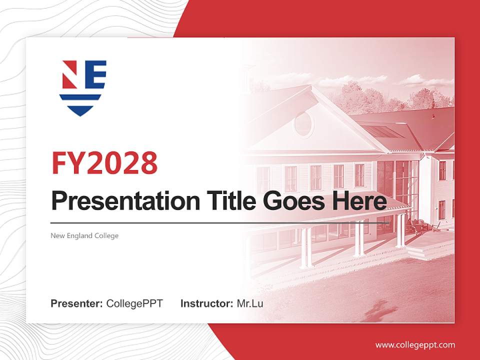 New England College Academic Presentation/Research Findings Report PPT Template4:3 ratio PPT effect preview image5