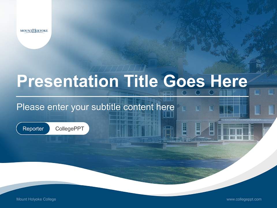 Mount Holyoke College Lecture Sharing and Networking Event PPT Template4:3 ratio PPT effect preview image4