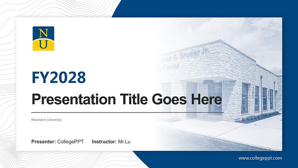 Neumann University Academic Presentation/Research Findings Report PPT Template16:9 ratio PPT effect preview image