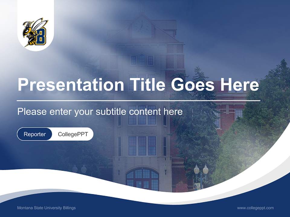 Montana State University Billings Lecture Sharing and Networking Event PPT Template4:3 ratio PPT effect preview image4